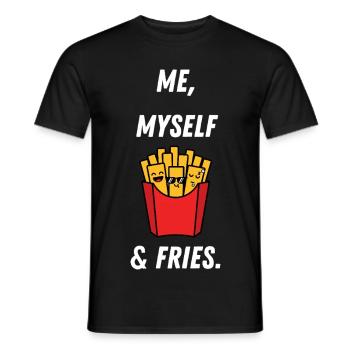 Kunterbunte Fries mit Persönlichkeit - Männer T-Shirt - Schwarz - Vorne - AI Model Male 178 light (178cm)