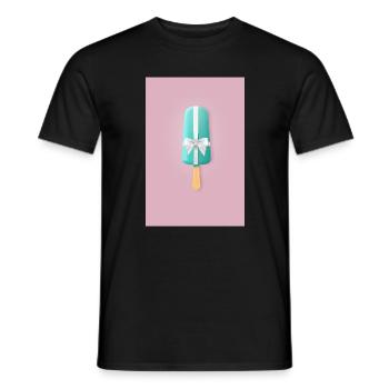 Popsicles with bow – Sweet gift - Men's T-Shirt - black - Front - AI Model Male 178 light (178cm)