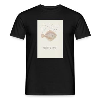My dear Scholli fish design - Men's T-Shirt - black - Front - AI Model Male 178 light (178cm)