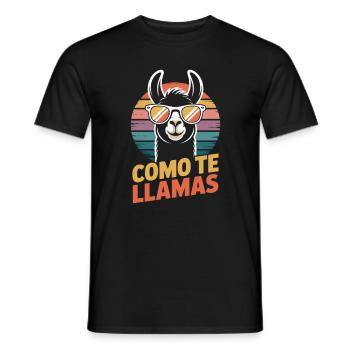 Como te llamas Lama - T-shirt homme - noir - Devant - AI Model Male 178 light (178cm)