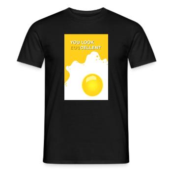 You look eggcellent - Männer T-Shirt - Schwarz - Vorne - AI Model Male 178 light (178cm)