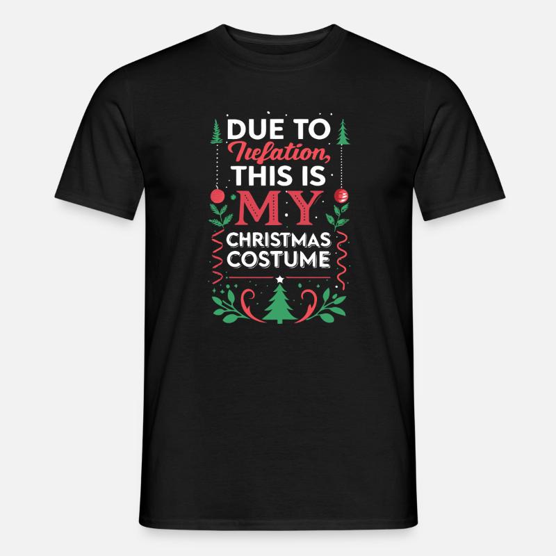 Inflation-Weihnachtskostüm - Männer T-Shirt - Schwarz