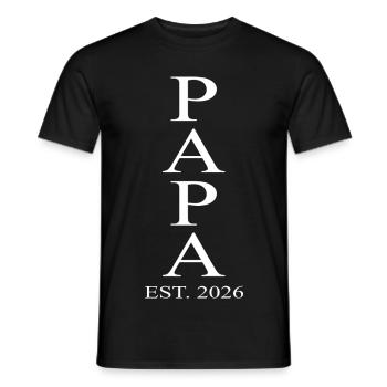 Papa 2026 - T-shirt homme - noir - Devant - AI Model Male 178 light (178cm)