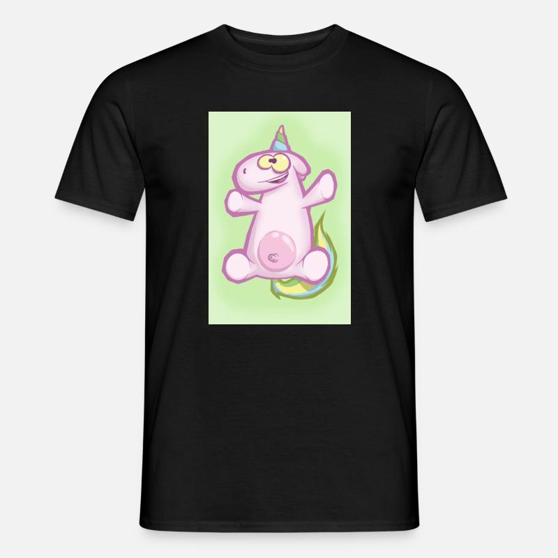 Das Einhorn - Männer T-Shirt - Schwarz