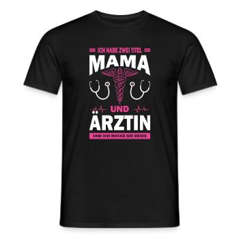 Mom and doctor - Men's T-Shirt - black - Front - AI Model Male 178 light (178cm)