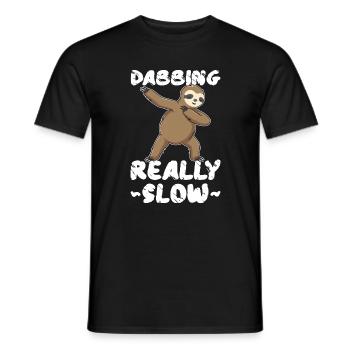 Dabbing Really Slow Faultier - Männer T-Shirt - Schwarz - Vorne - AI Model Male 178 light (178cm)