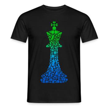 Chess Pieces Chess Set Chess Player Chess - Men's T-Shirt - black - Front - AI Model Male 178 light (178cm)