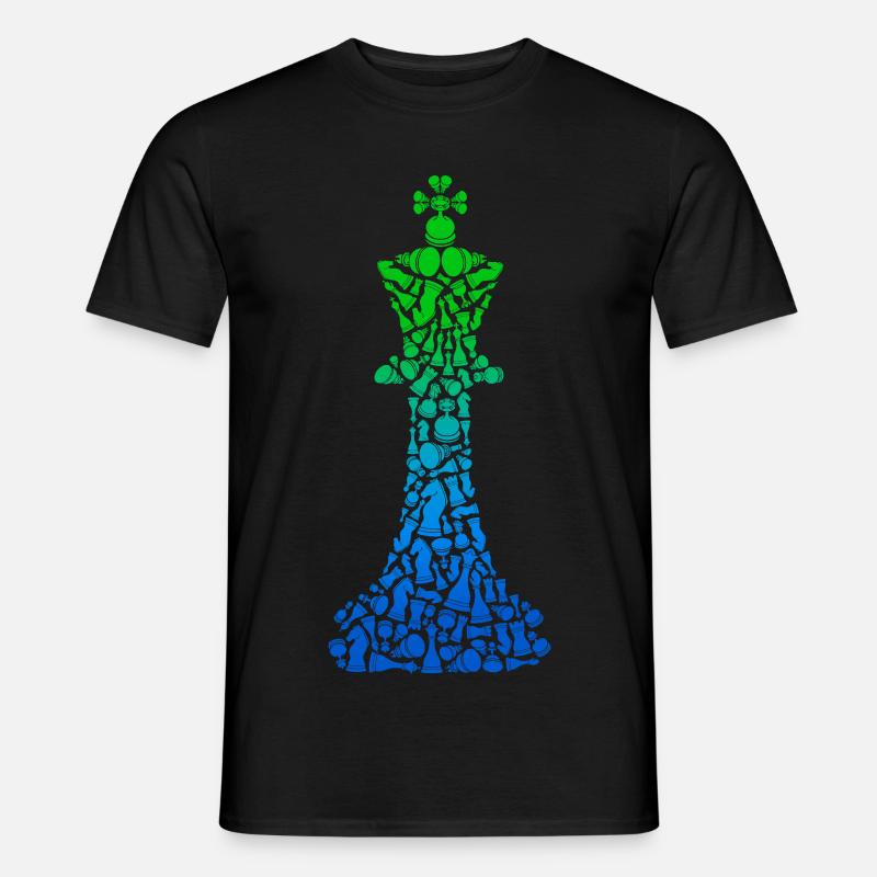 Pièces d’échecs Jeu d’échecs Joueur d’échecs Échecs - T-shirt homme - noir