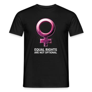 Equal Rights Are Not Optional Feminism - Men's T-Shirt - black - Front - AI Model Male 178 light (178cm)