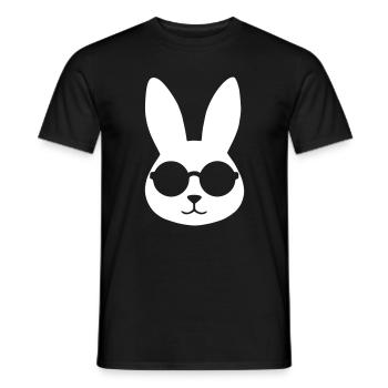 Cooler Hase Sonnenbrille Clean Vektor - Männer T-Shirt - Schwarz - Vorne - AI Model Male 178 light (178cm)