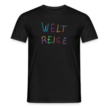 World Tour Clay Letters Play of Colors - Men's T-Shirt - black - Front - AI Model Male 178 light (178cm)