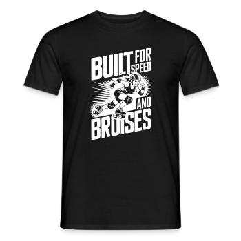 Rollerderby - Conçu pour la vitesse et les contusions - T-shirt homme - noir - Devant - AI Model Male 178 light (178cm)