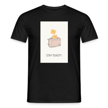 Stay Toasty – witziger  Küchen Spruch - Männer T-Shirt - Schwarz - Vorne - AI Model Male 178 light (178cm)