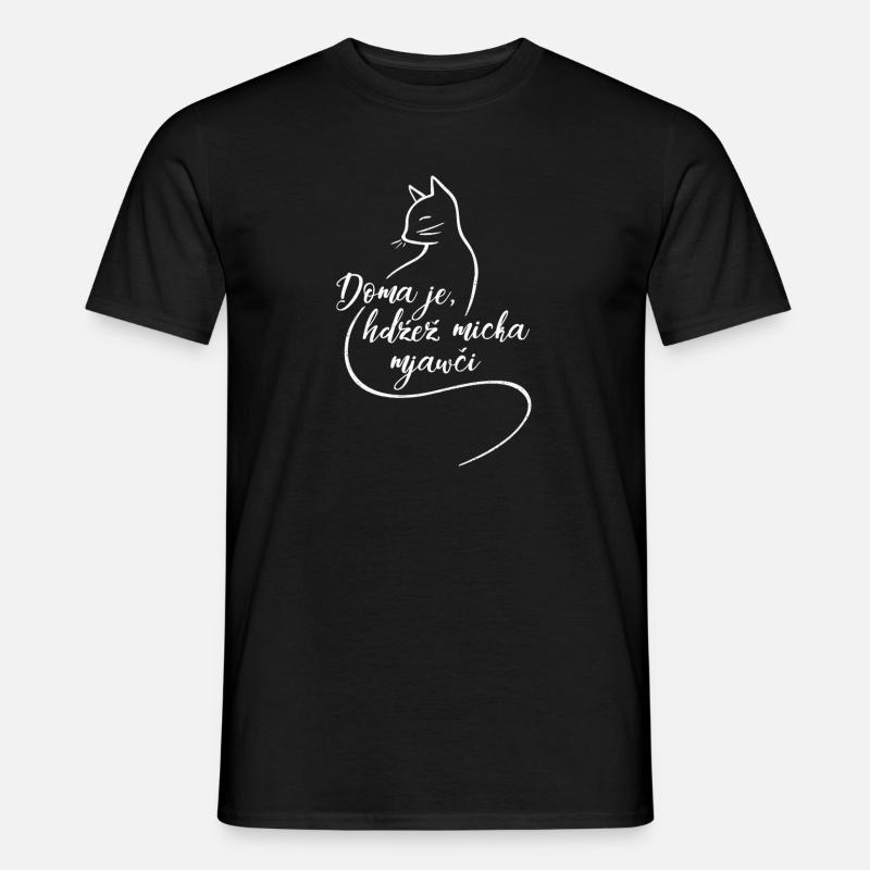 Doma je, hdźež micka mjawči. - Men’s T-shirt - black
