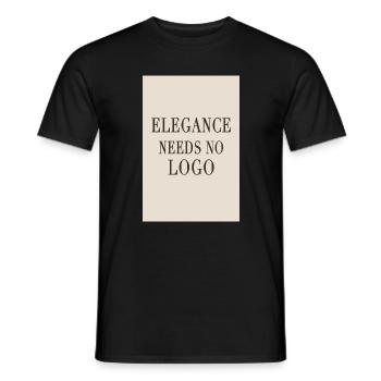 Elegance Needs No Logo – Quiet Luxury Design - Männer T-Shirt - Schwarz - Vorne - AI Model Male 178 light (178cm)