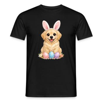 Oreilles de lapin de Pâques Goldie Golden Retriever - T-shirt homme - noir - Devant - AI Model Male 178 light (178cm)