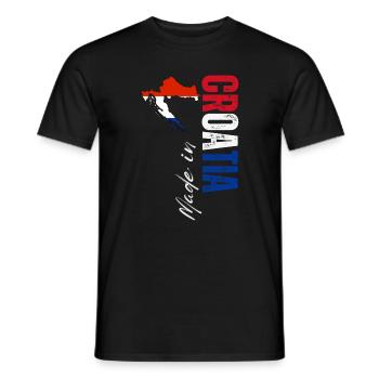Made in Croatia, born in Croatia - Men's T-Shirt - black - Front - AI Model Male 178 light (178cm)