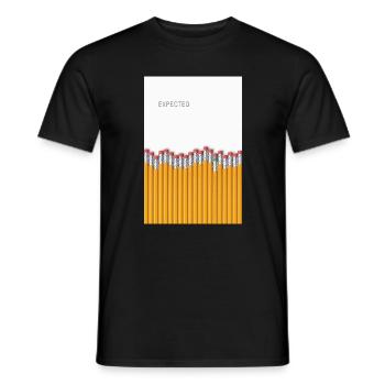 Expected Minimalist Concept Design - Men's T-Shirt - black - Front - AI Model Male 178 light (178cm)