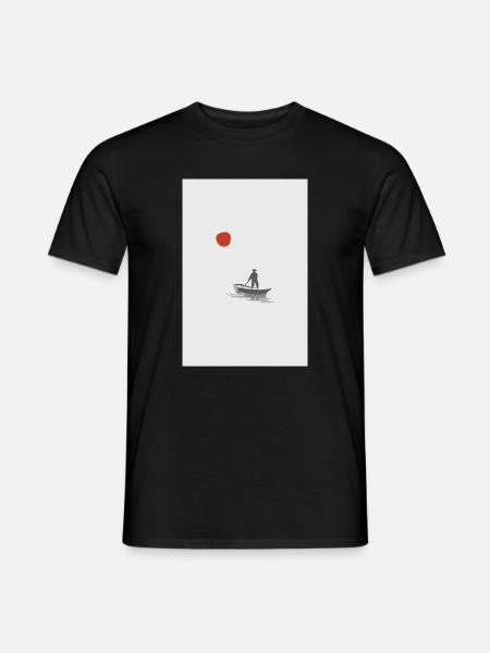Silent Balance – Minimalist Japan Art - T-shirt herr - svart