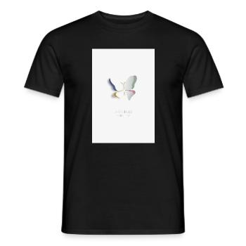 Veränderung beginnt leise Schmetterling Design - Männer T-Shirt - Schwarz - Vorne - AI Model Male 178 light (178cm)