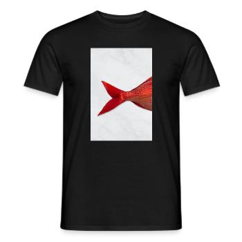 Red Fish Minimal Art Design - T-shirt homme - noir - Devant - AI Model Male 178 light (178cm)