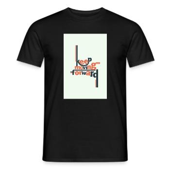 Keep Moving Forward Minimal Typography - Men's T-Shirt - black - Front - AI Model Male 178 light (178cm)