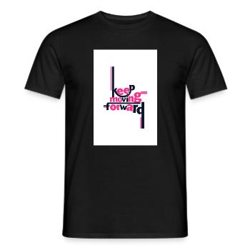 Keep Moving Forward Bold Statement Pink - Men's T-Shirt - black - Front - AI Model Male 178 light (178cm)