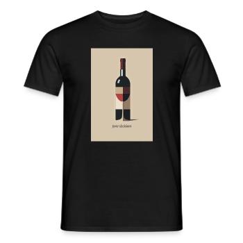 Wein Design pour decisions minimalistischer Stil - Männer T-Shirt - Schwarz - Vorne - AI Model Male 178 light (178cm)