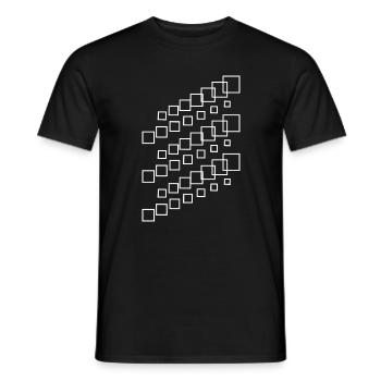 Geometrische Quadratkaskade - Männer T-Shirt - Schwarz - Vorne - AI Model Male 178 light (178cm)