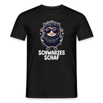 Schwarzes Schaf Lustiges Cooles Motiv - Männer T-Shirt - Schwarz - Vorne - AI Model Male 178 light (178cm)