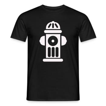 Fire Hydrant Silhouette Line Minimal - Men's T-Shirt - black - Front - AI Model Male 178 light (178cm)