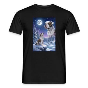 Hurlant à la Lune American Bulldog - T-shirt homme - noir - Devant - AI Model Male 178 light (178cm)