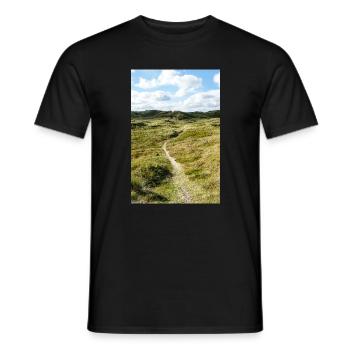 Sentier des Dunes à Søndervig, Danemark - T-shirt homme - noir - Devant - AI Model Male 178 light (178cm)