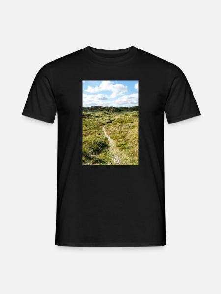 Dune Trail in Søndervig, Denmark - Men's T-Shirt - black