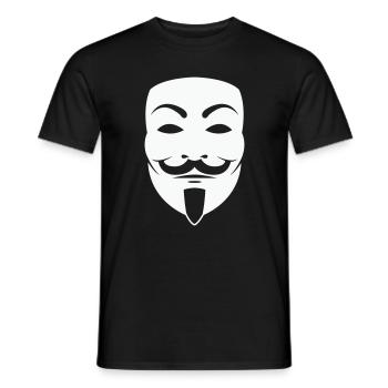 Anonymus_Maske - T-shirt homme - noir - Devant - AI Model Male 178 light (178cm)