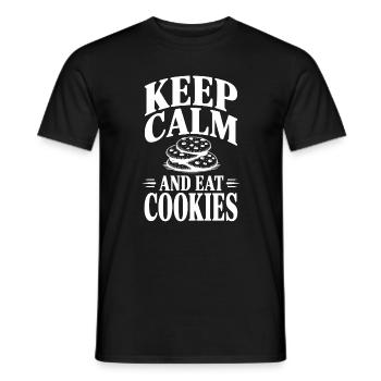 Bleib ruhig und iss Kekse - Männer T-Shirt - Schwarz - Vorne - AI Model Male 178 light (178cm)