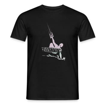 Kitesurfer - Männer T-Shirt - Schwarz - Vorne - AI Model Male 178 light (178cm)