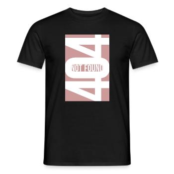 404 Not Found - Dusty Rose - Männer T-Shirt - Schwarz - Vorne - AI Model Male 178 light (178cm)