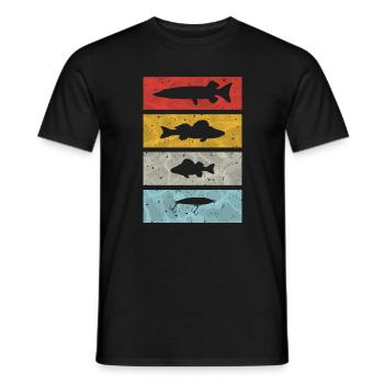 Angler Vintage - Men's T-Shirt - black - Front - AI Model Male 178 light (178cm)
