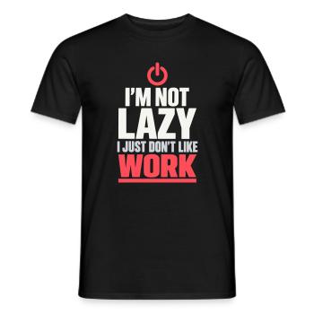Kein fauler Arbeitshumor - Männer T-Shirt - Schwarz - Vorne - AI Model Male 178 light (178cm)