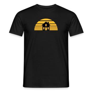 sun evening sunset vacation tomorrow night black d - Men's T-Shirt - black - Front - AI Model Male 178 light (178cm)