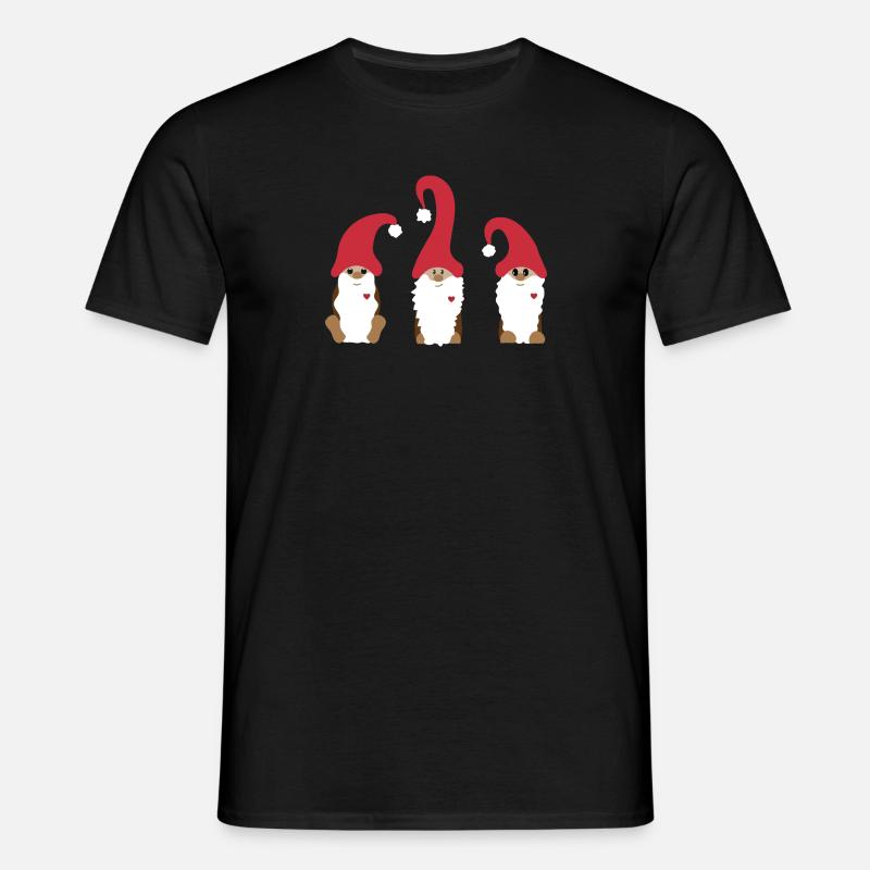 Christmas gnomes - Men's T-Shirt - black
