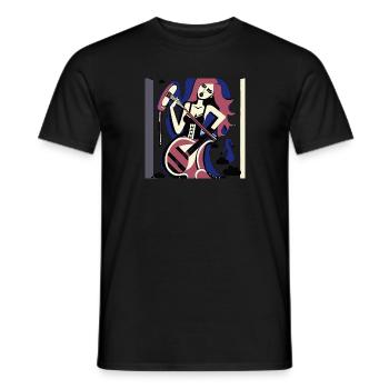 Fille de la musique - T-shirt homme - noir - Devant - AI Model Male 178 light (178cm)