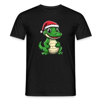 Noël de l’alligator - T-shirt homme - noir - Devant - AI Model Male 178 light (178cm)