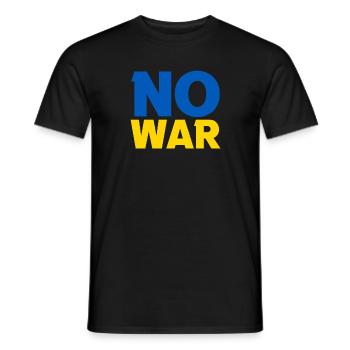 No War Peace World Peace Ukraine - Men's T-Shirt - black - Front - AI Model Male 178 light (178cm)