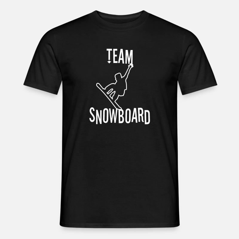 Team Snowboard - Männer T-Shirt - Schwarz