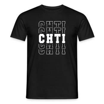 Ch'ti gift pride humor chti man woman - Men's T-Shirt - black - Front - AI Model Male 178 light (178cm)