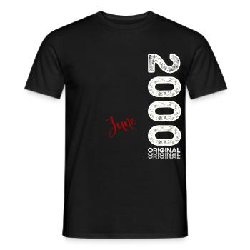 25ème anniversaire cadeau mari Original juin 2000 - T-shirt homme - noir - Devant - AI Model Male 178 light (178cm)