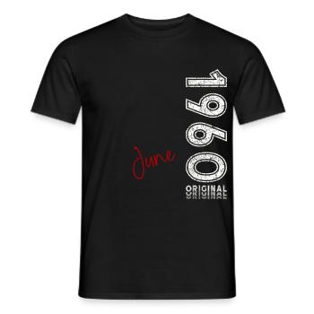 65ème Anniversaire Original Juin Millésime 1960 - T-shirt homme - noir - Devant - AI Model Male 178 light (178cm)