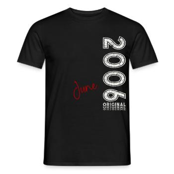19th Birthday Gift Husband Original June 2006 - Men's T-Shirt - black - Front - AI Model Male 178 light (178cm)